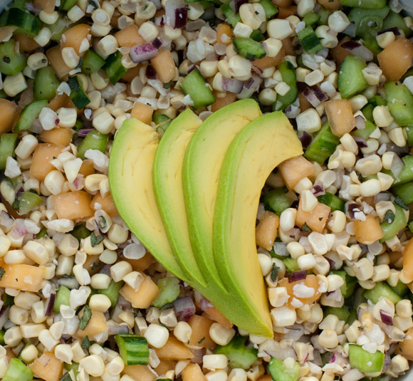 food photography tips- get closer- corn salad