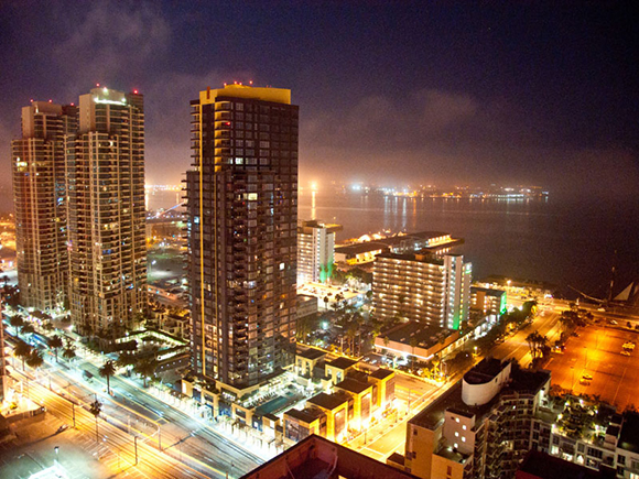 what is ISO? city at night using high ISO
